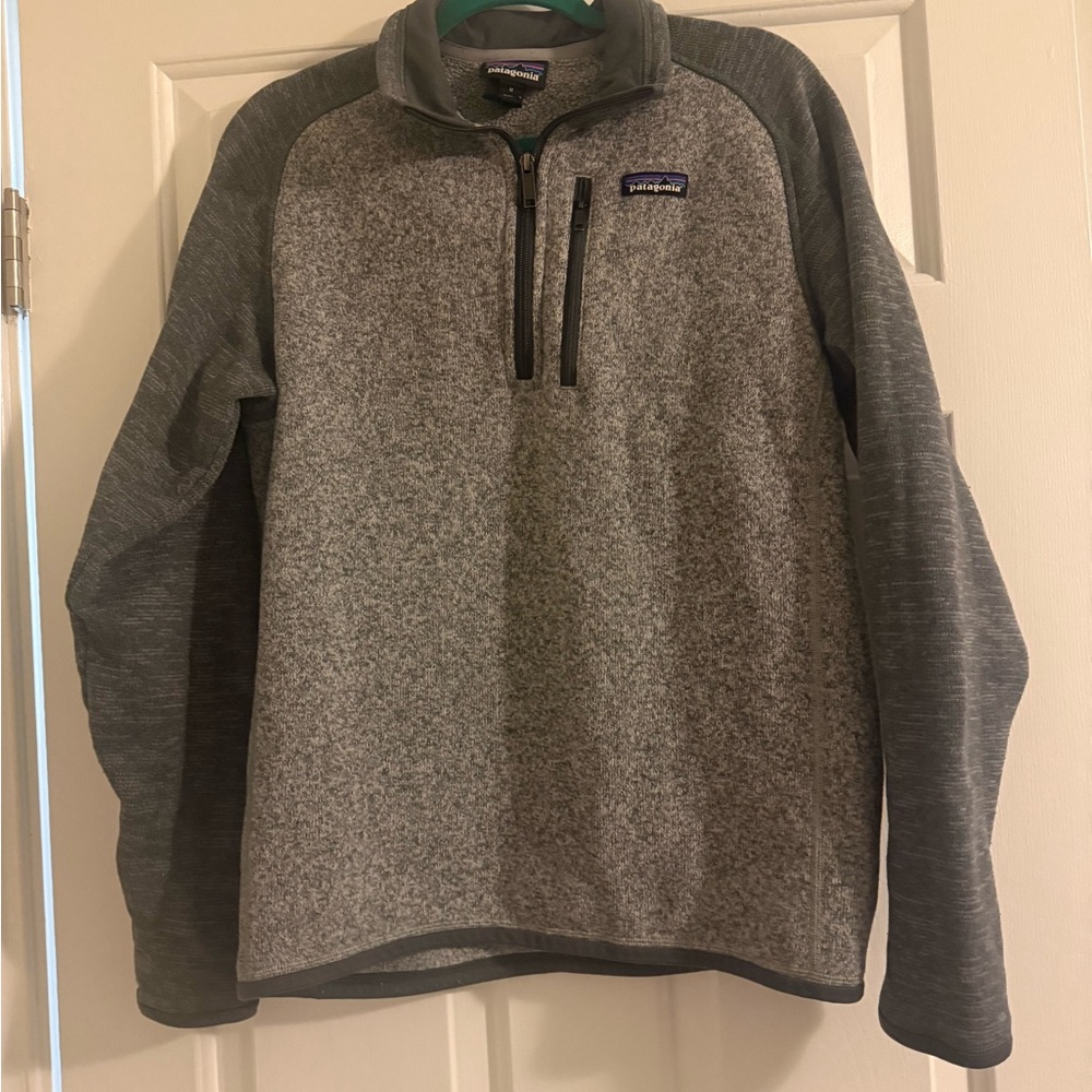 Patagonia Men’s Better Sweater 1/4 Zip Heather Gray Fleece Jacket Size M